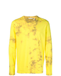 T-shirt à manche longue imprimé jaune Helmut Lang