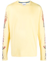 T-shirt à manche longue imprimé jaune Koché