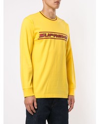 T-shirt à manche longue imprimé jaune Supreme