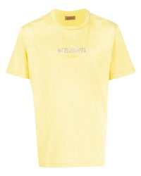T-shirt à manche longue imprimé jaune Missoni