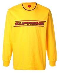 T-shirt à manche longue imprimé jaune Supreme