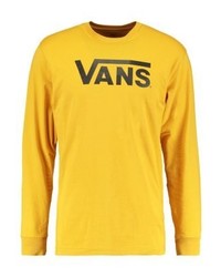 T-shirt à manche longue imprimé jaune Vans