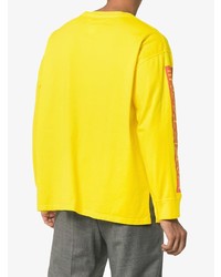T-shirt à manche longue imprimé jaune Facetasm