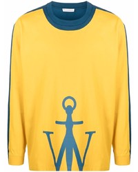 T-shirt à manche longue imprimé moutarde JW Anderson