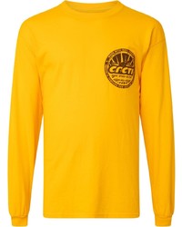 T-shirt à manche longue imprimé moutarde Travis Scott