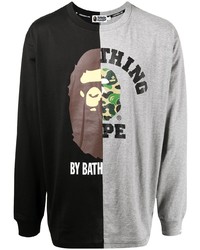 T-shirt à manche longue imprimé multicolore A Bathing Ape