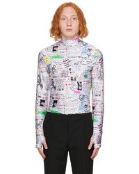 T-shirt à manche longue imprimé multicolore Coperni