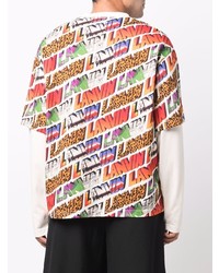 T-shirt à manche longue imprimé multicolore Lanvin