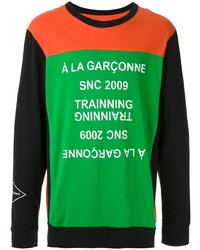 T-shirt à manche longue imprimé multicolore À La Garçonne