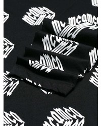 T-shirt à manche longue imprimé noir et blanc McQ Alexander McQueen