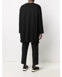 T-shirt à manche longue imprimé noir et blanc Yohji Yamamoto