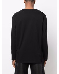 T-shirt à manche longue imprimé noir et blanc Yohji Yamamoto