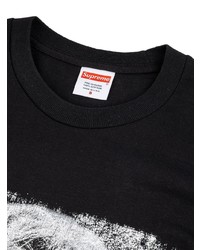 T-shirt à manche longue imprimé noir et blanc Supreme