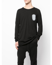 T-shirt à manche longue imprimé noir 11 By Boris Bidjan Saberi