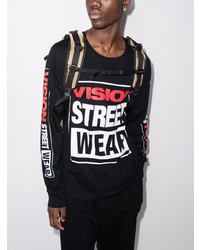 T-shirt à manche longue imprimé noir Vision Street Wear