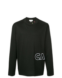 T-shirt à manche longue imprimé noir CK Calvin Klein