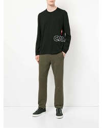 T-shirt à manche longue imprimé noir CK Calvin Klein