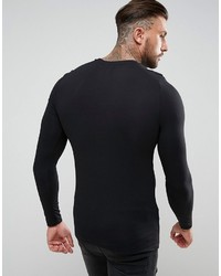 T-shirt à manche longue imprimé noir Asos