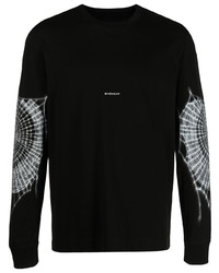 T-shirt à manche longue imprimé noir Givenchy