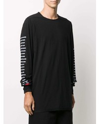 T-shirt à manche longue imprimé noir Rick Owens DRKSHDW