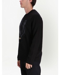 T-shirt à manche longue imprimé noir Armani Exchange