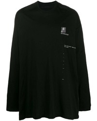 T-shirt à manche longue imprimé noir Julius