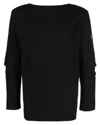 T-shirt à manche longue imprimé noir KAPITAL