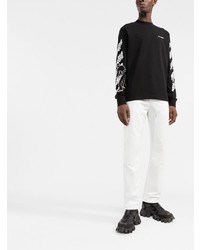 T-shirt à manche longue imprimé noir Off-White