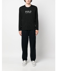 T-shirt à manche longue imprimé noir Polo Ralph Lauren