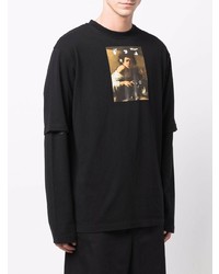 T-shirt à manche longue imprimé noir Off-White