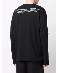 T-shirt à manche longue imprimé noir Off-White