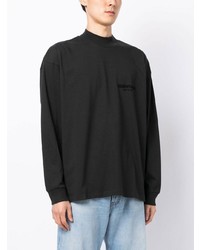 T-shirt à manche longue imprimé noir FEAR OF GOD ESSENTIALS