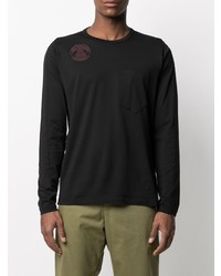 T-shirt à manche longue imprimé noir Stone Island Shadow Project