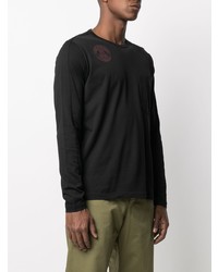 T-shirt à manche longue imprimé noir Stone Island Shadow Project