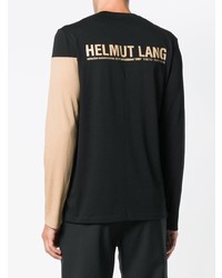 T-shirt à manche longue imprimé noir Helmut Lang