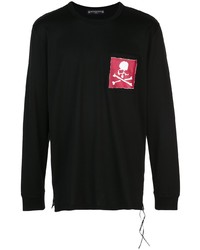T-shirt à manche longue imprimé noir Mastermind Japan
