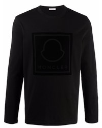 T-shirt à manche longue imprimé noir Moncler