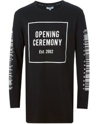 T-shirt à manche longue imprimé noir Opening Ceremony