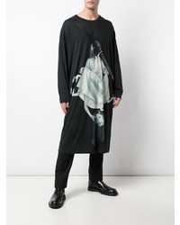 T-shirt à manche longue imprimé noir Yohji Yamamoto