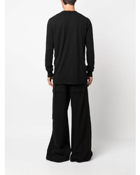 T-shirt à manche longue imprimé noir Rick Owens DRKSHDW