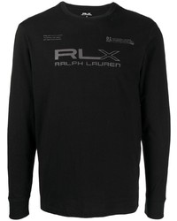 T-shirt à manche longue imprimé noir Polo Ralph Lauren