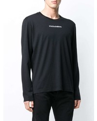 T-shirt à manche longue imprimé noir Dolce & Gabbana
