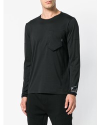 T-shirt à manche longue imprimé noir Stone Island Shadow Project