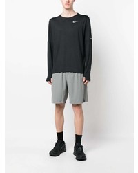 T-shirt à manche longue imprimé noir Nike