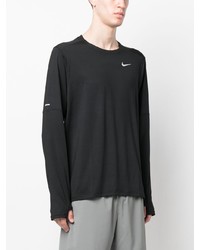 T-shirt à manche longue imprimé noir Nike