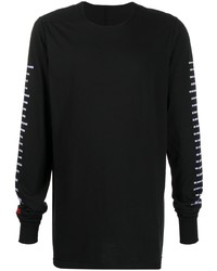 T-shirt à manche longue imprimé noir Rick Owens DRKSHDW