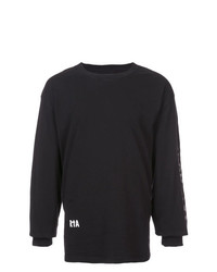 T-shirt à manche longue imprimé noir RtA
