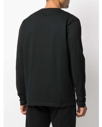 T-shirt à manche longue imprimé noir Alexander McQueen