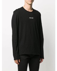 T-shirt à manche longue imprimé noir Zadig & Voltaire