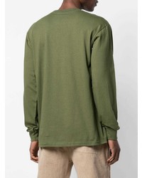 T-shirt à manche longue imprimé olive Supreme